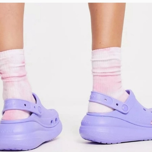 Crocs Kids Violet Classic Crush Clogs - Picture 3 of 13